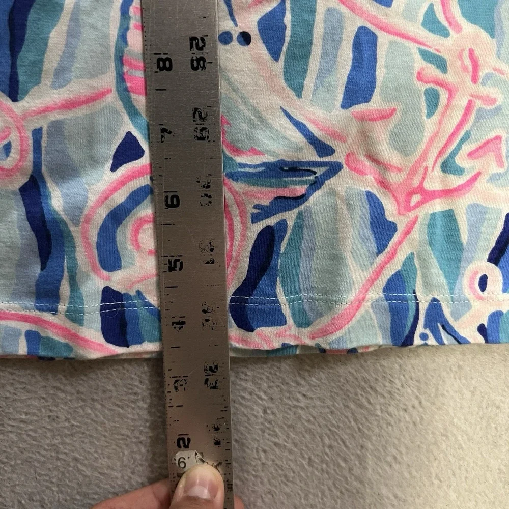 Lilly Pulitzer Gavyn Henley T-Shirt Dress Cotton Jersey Women's Size XS Cotton